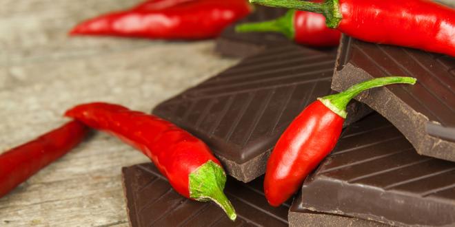 Chili peppers and dark chocolate